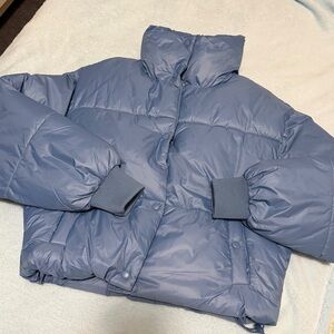 American Eagle Outfitters navy blue puffer jacket